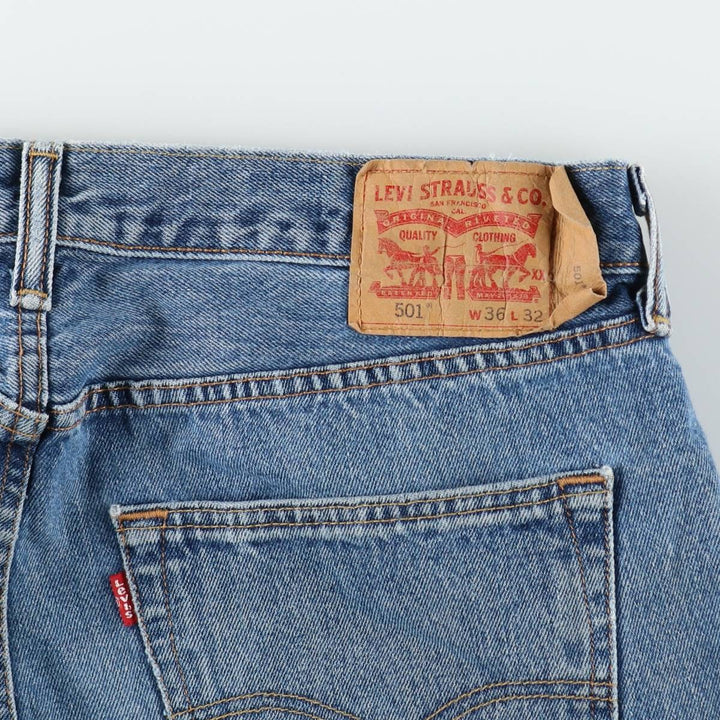Levi's 501 straight denim pants for men, size W37 cotton blue type Vintage Second Hand