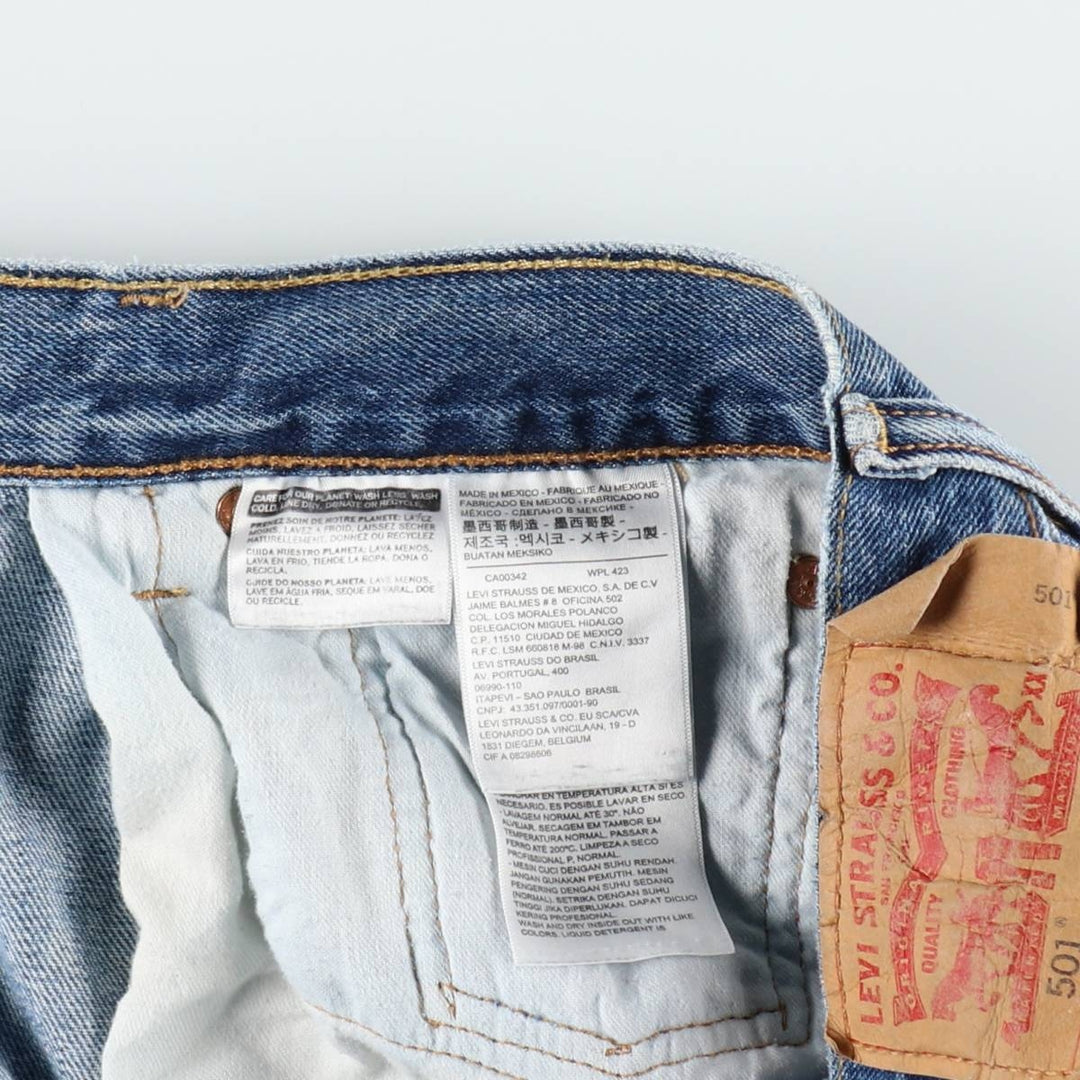 Levi's 501 straight denim pants for men, size W37 cotton blue type Vintage Second Hand