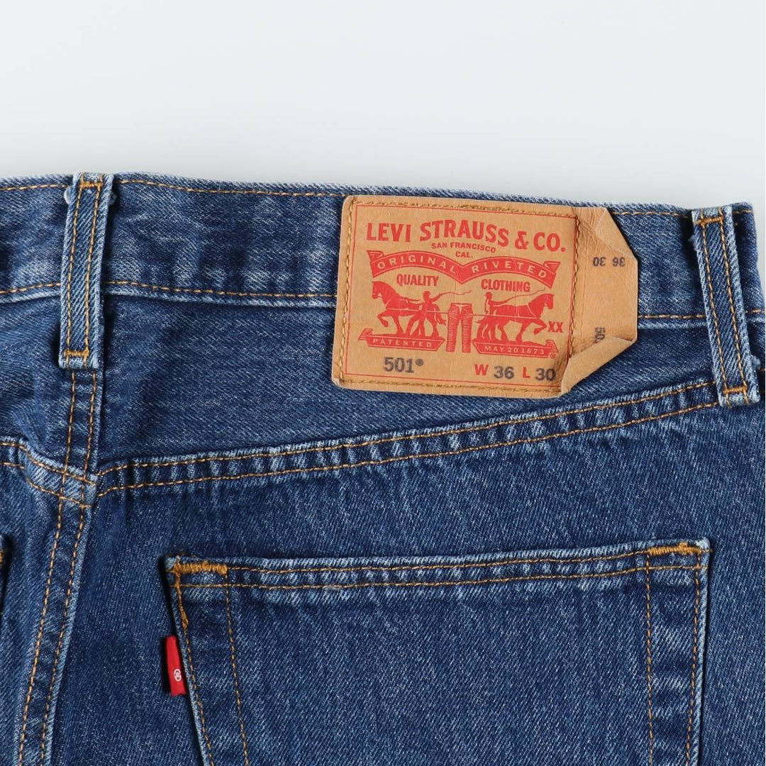 Levi's 501 straight denim pants for men, size W36 cotton blue type Vintage Second Hand