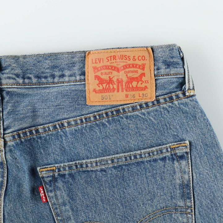 Levi's 501 straight denim pants for men, size W37 cotton blue type Vintage Second Hand