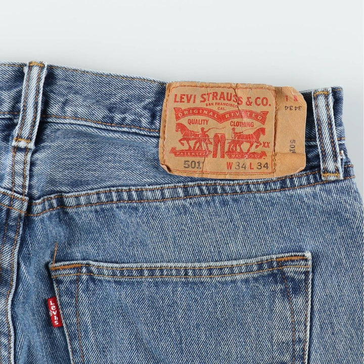 Levi's 501 straight denim pants for men, size W33 cotton blue type Vintage Second Hand