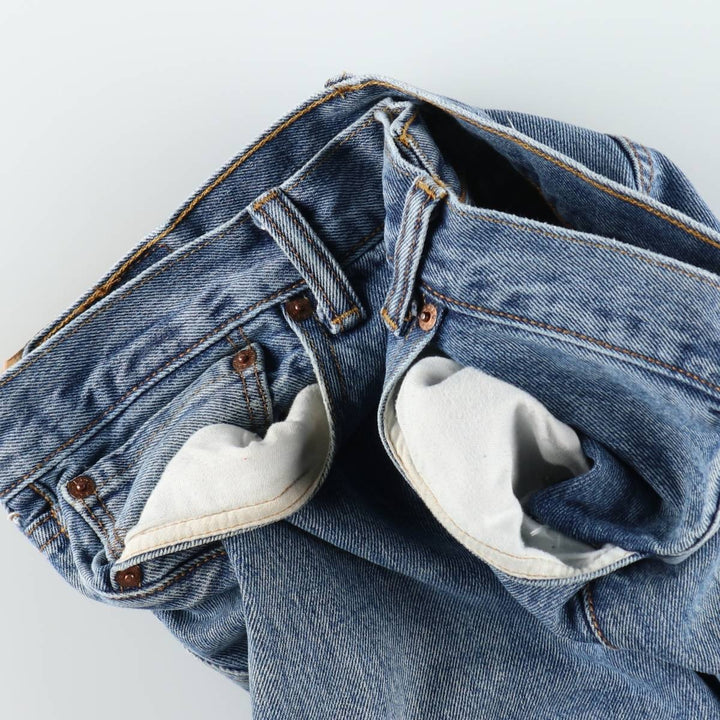 Levi's 501 straight denim pants for men, size W33 cotton blue type Vintage Second Hand