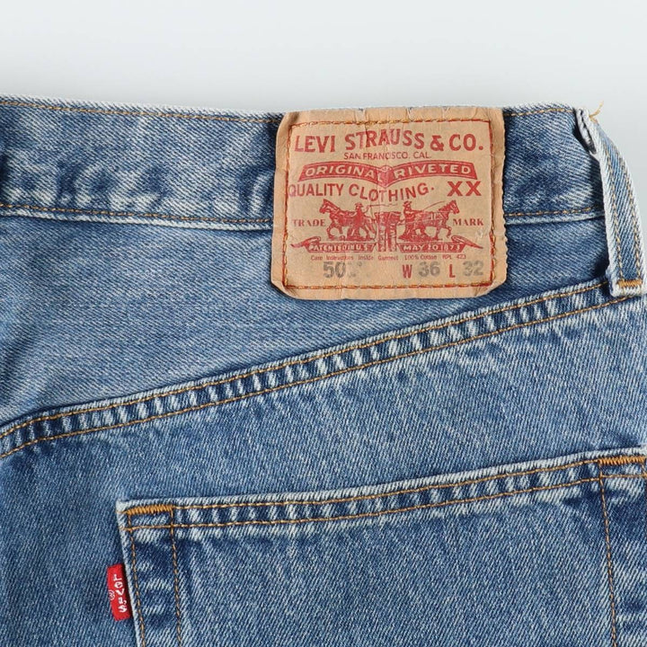 Levi's 501 straight denim pants for men, size W36 cotton blue type Vintage Second Hand