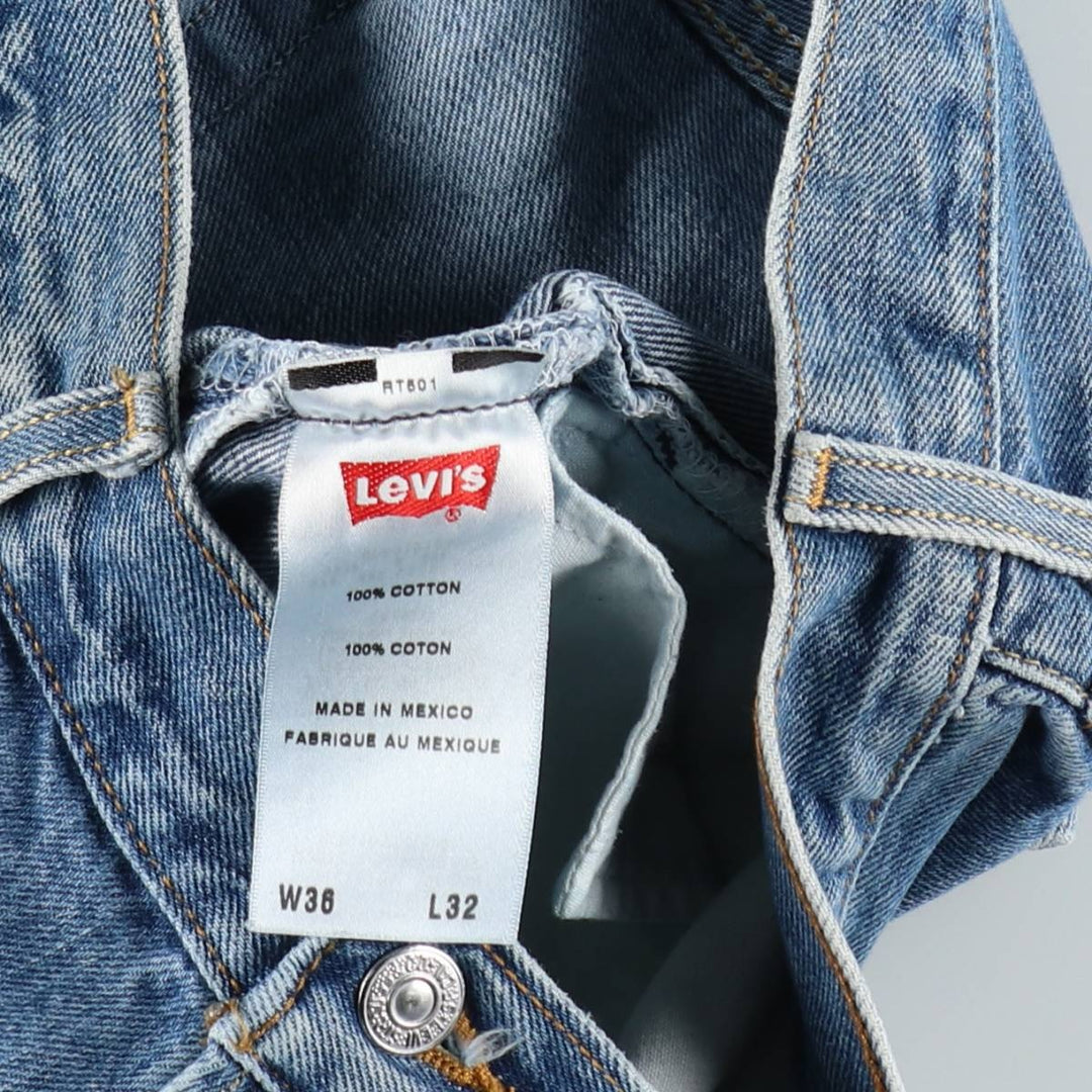 Levi's 501 straight denim pants for men, size W36 cotton blue type Vintage Second Hand