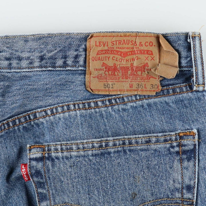 Levi's 501 straight denim pants for men, size W36 cotton blue type Vintage Second Hand