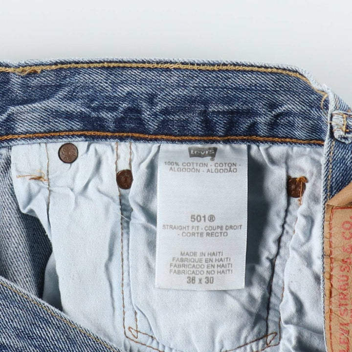 Levi's 501 straight denim pants for men, size W36 cotton blue type Vintage Second Hand