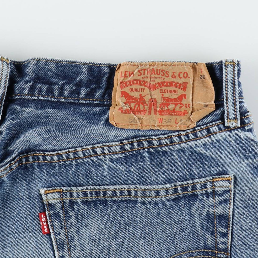 Levi's 501 straight denim pants for men, size W36 cotton blue type Vintage Second Hand