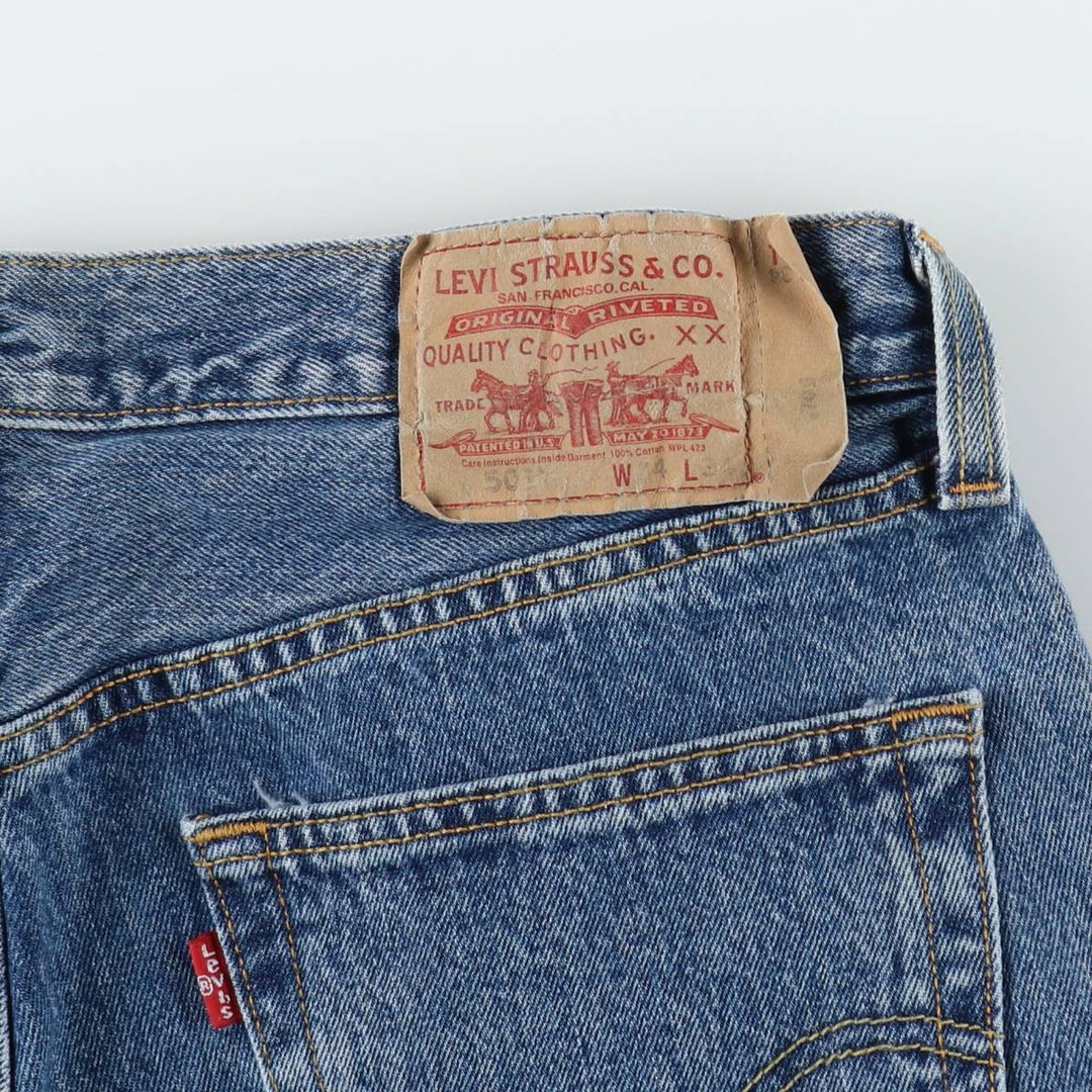 Levi's 501 straight denim pants for men, size W36 cotton blue type Vintage Second Hand