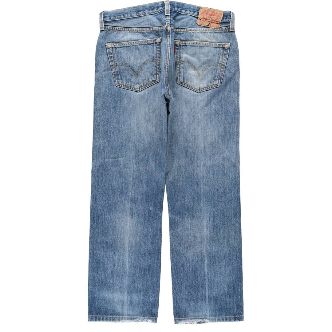 00'S Levi's 501 straight denim pants for men, size W34 cotton blue type Vintage Second Hand