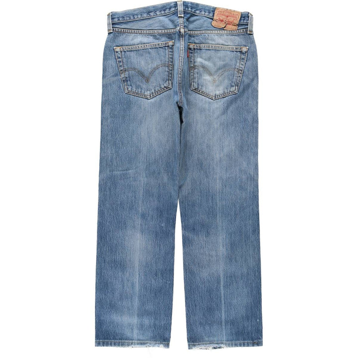 00'S Levi's 501 straight denim pants for men, size W34 cotton blue type Vintage Second Hand