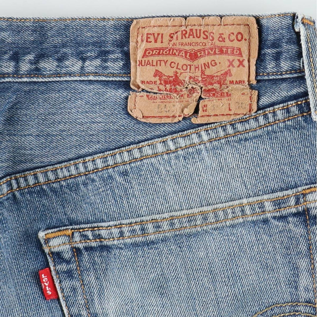 00'S Levi's 501 straight denim pants for men, size W34 cotton blue type Vintage Second Hand