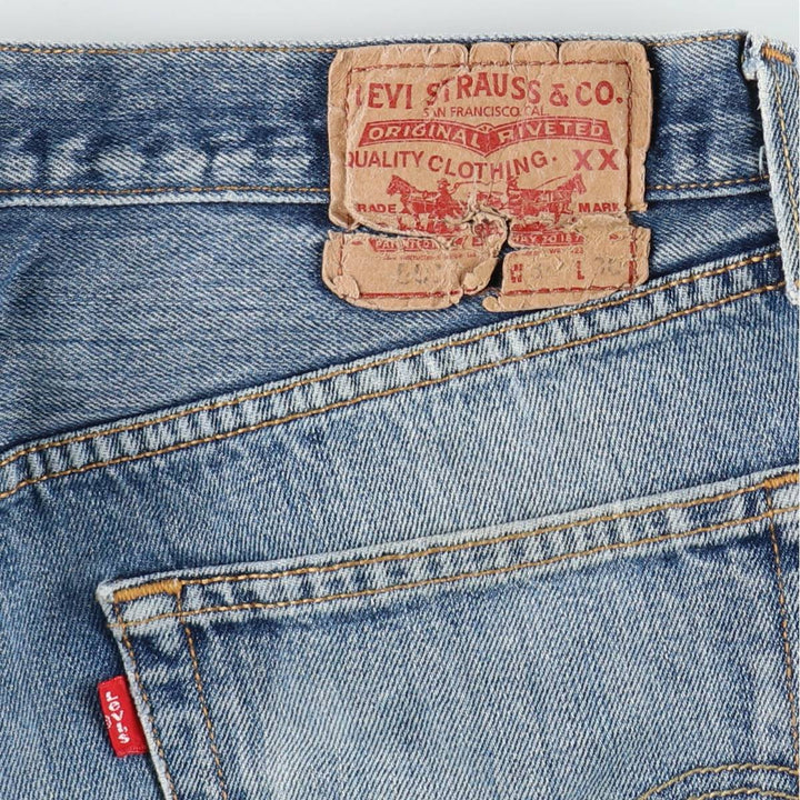00'S Levi's 501 straight denim pants for men, size W34 cotton blue type Vintage Second Hand
