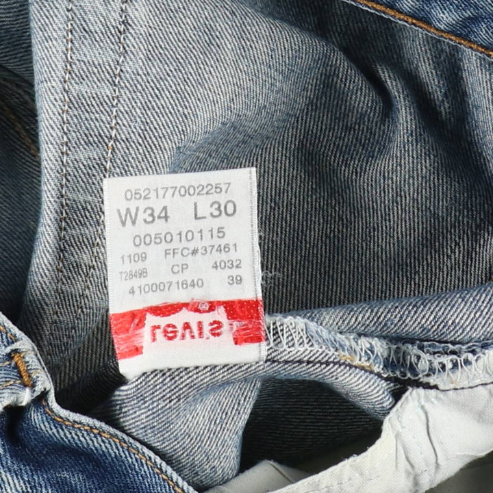 00'S Levi's 501 straight denim pants for men, size W34 cotton blue type Vintage Second Hand