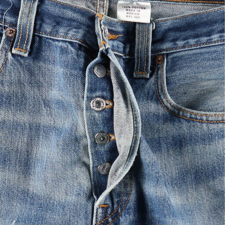 00'S Levi's 501 straight denim pants for men, size W34 cotton blue type Vintage Second Hand