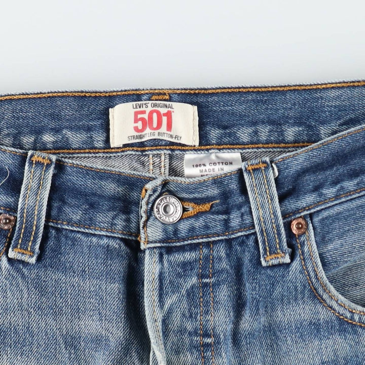00'S Levi's 501 straight denim pants for men, size W34 cotton blue type Vintage Second Hand