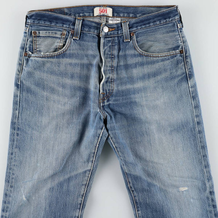 00'S Levi's 501 straight denim pants for men, size W34 cotton blue type Vintage Second Hand