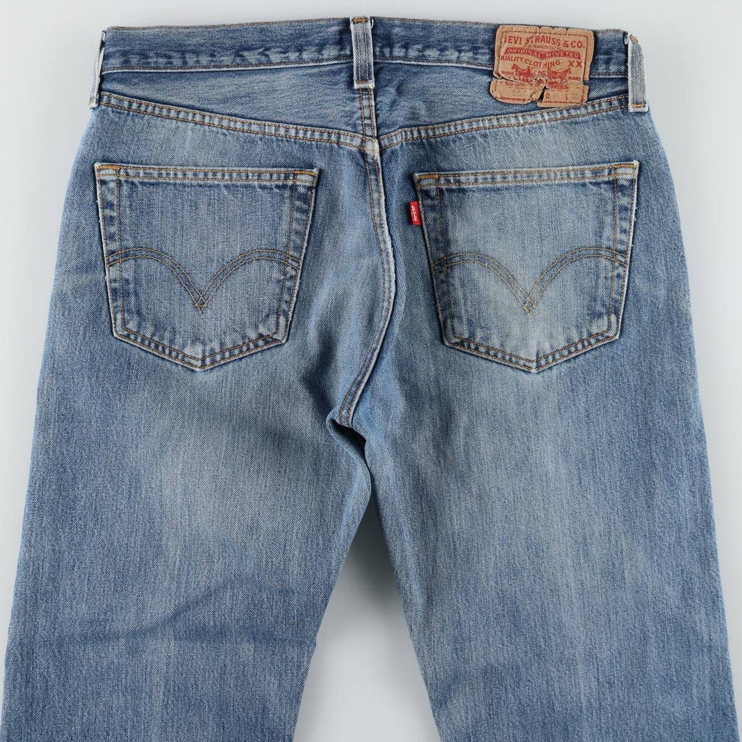 00'S Levi's 501 straight denim pants for men, size W34 cotton blue type Vintage Second Hand