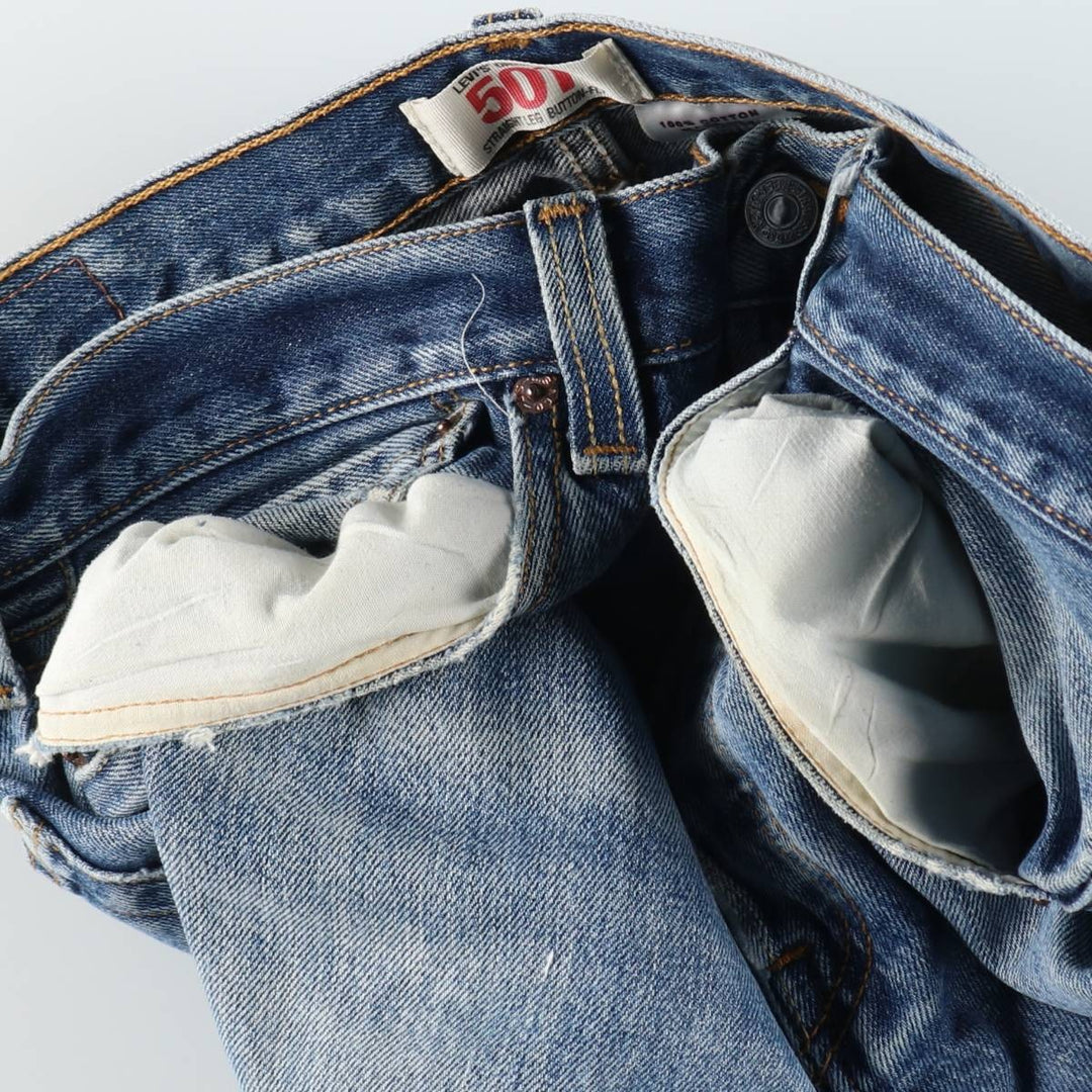 00'S Levi's 501 straight denim pants for men, size W34 cotton blue type Vintage Second Hand