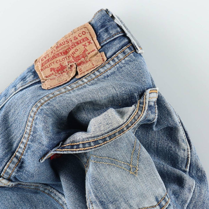 00'S Levi's 501 straight denim pants for men, size W34 cotton blue type Vintage Second Hand