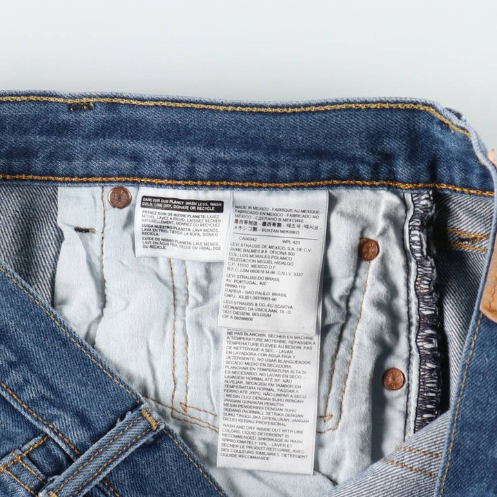 Levi's 501 straight denim pants for men, size W34 cotton blue type Vintage Second Hand