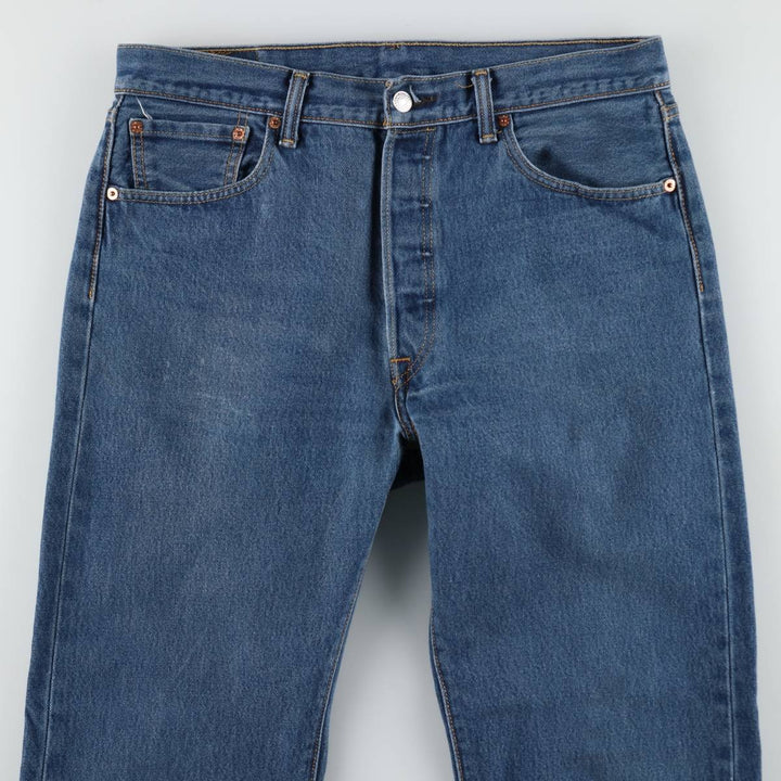 Levi's 501 straight denim pants for men, size W34 cotton blue type Vintage Second Hand