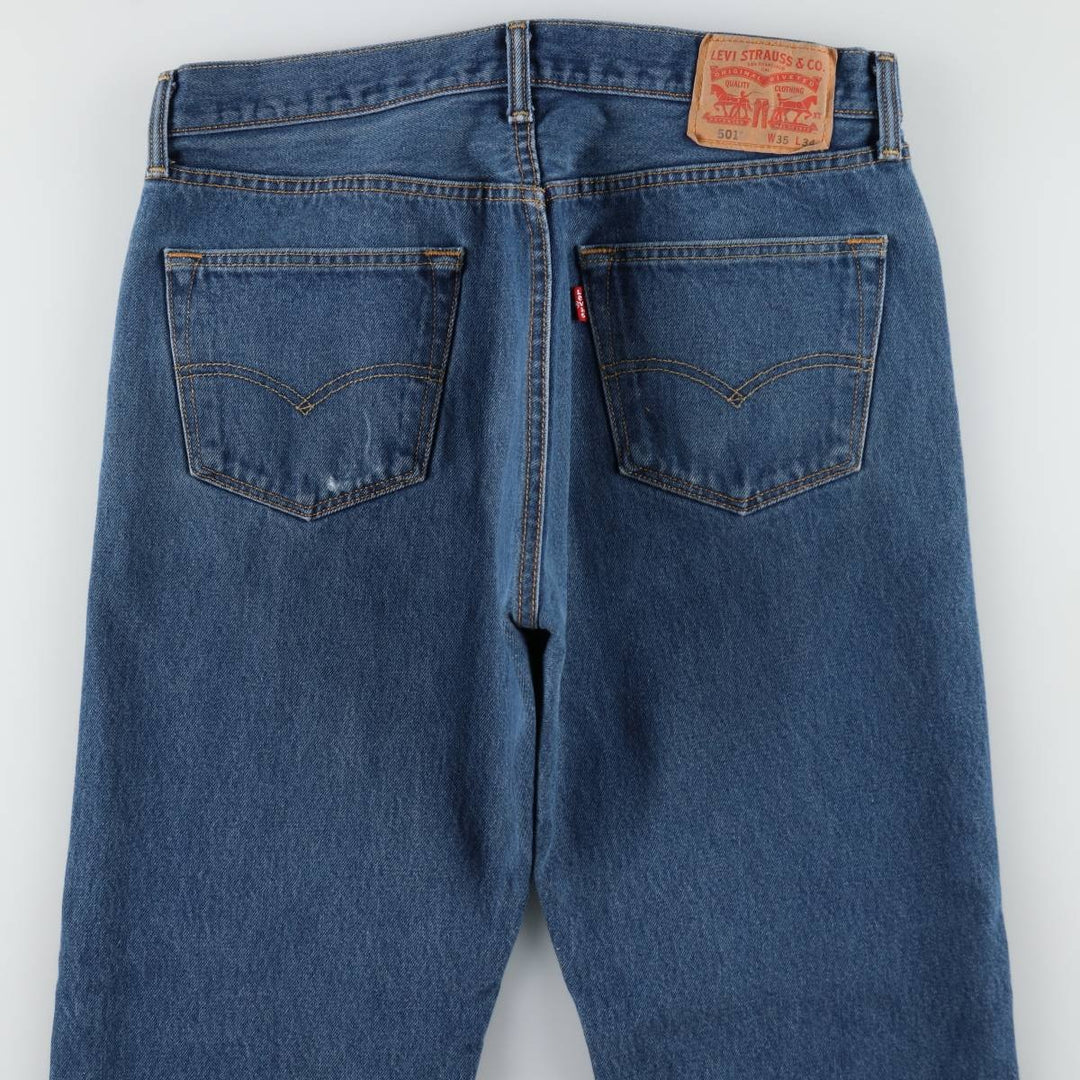 Levi's 501 straight denim pants for men, size W34 cotton blue type Vintage Second Hand
