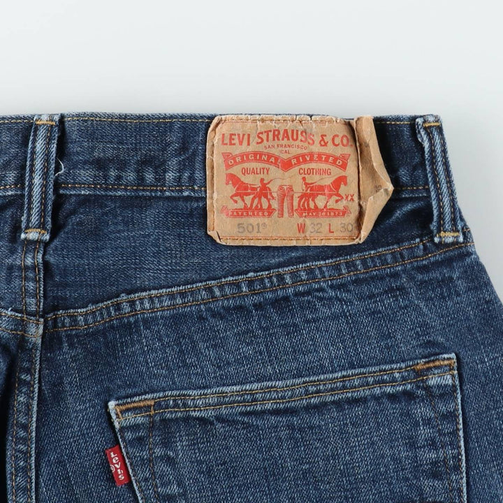 Levi's 501 straight denim pants for men, size W33 cotton blue type Vintage Second Hand