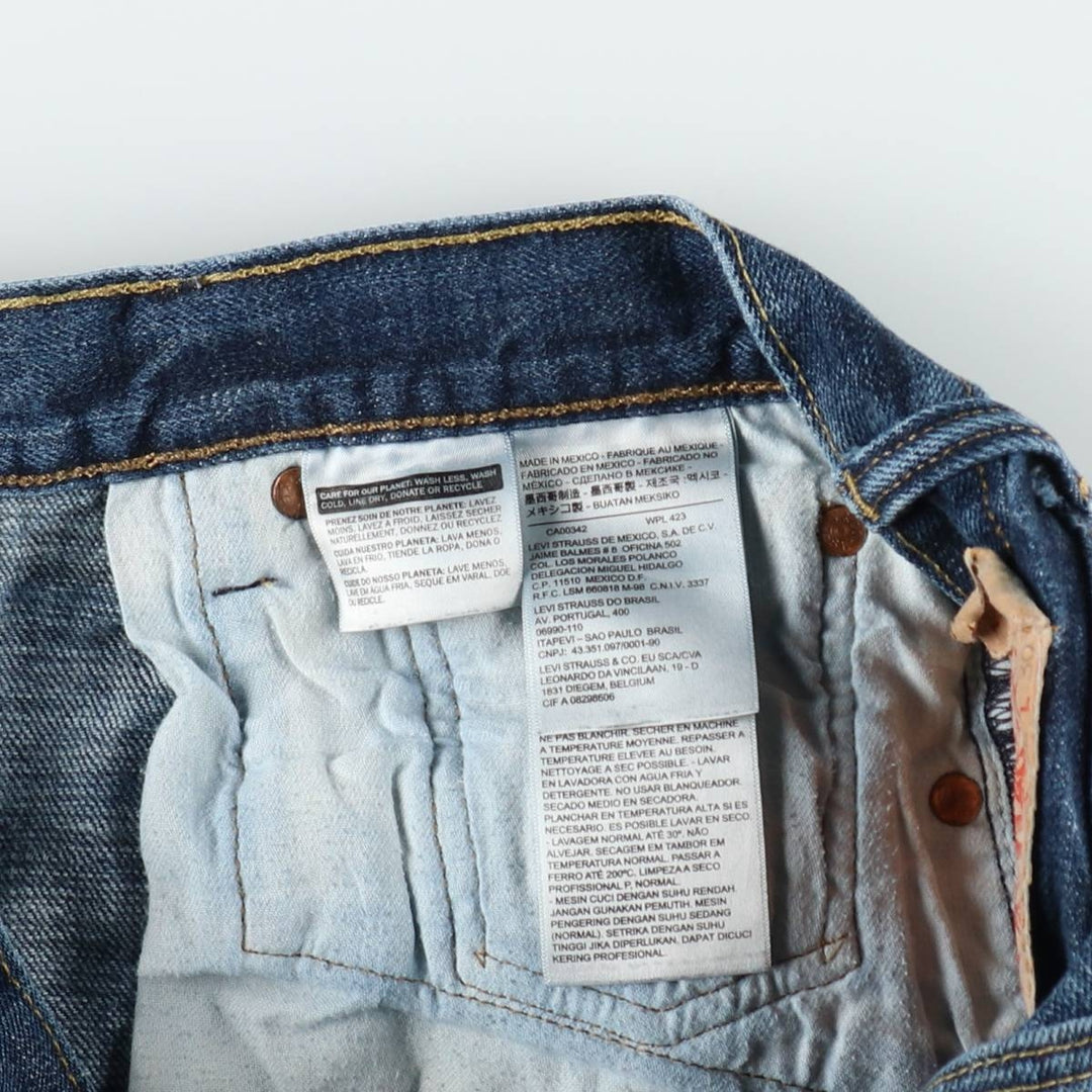 Levi's 501 straight denim pants for men, size W33 cotton blue type Vintage Second Hand