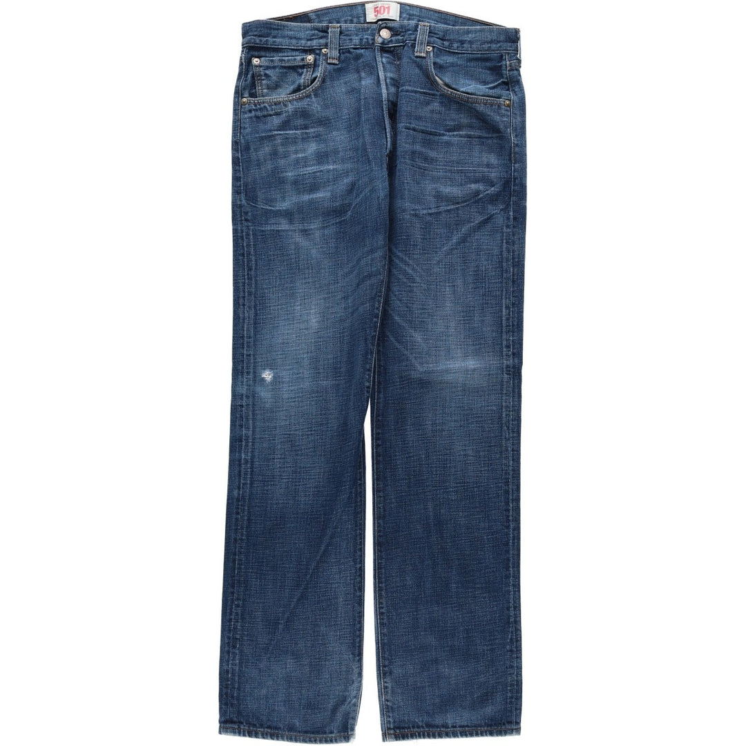 Levi's 501 Straight Leg Button-Fly Denim Pants, Men's, Size W35 cotton blue type Vintage Second Hand