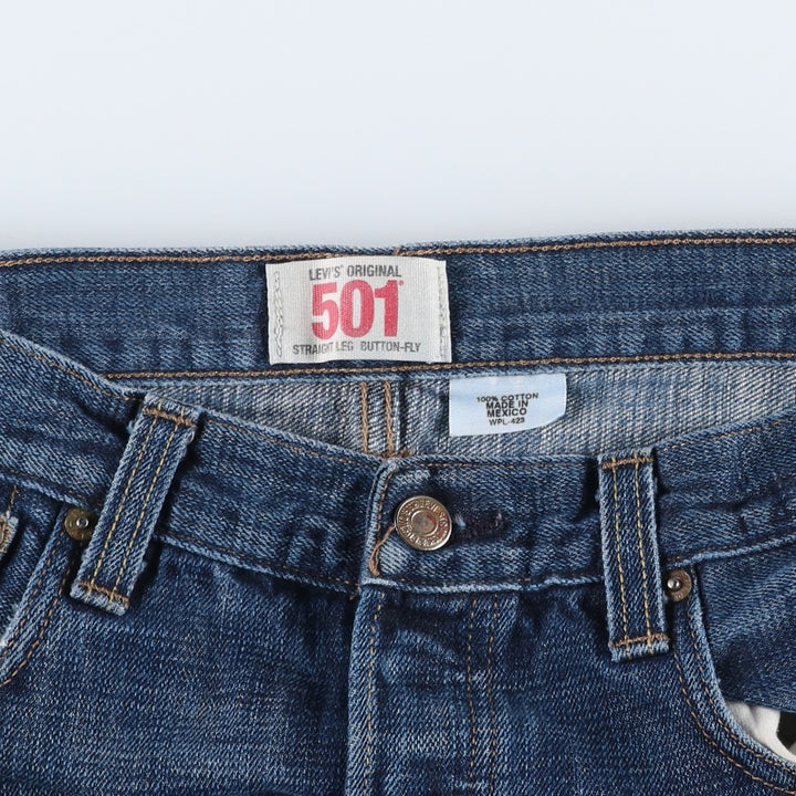 Levi's 501 Straight Leg Button-Fly Denim Pants, Men's, Size W35 cotton blue type Vintage Second Hand