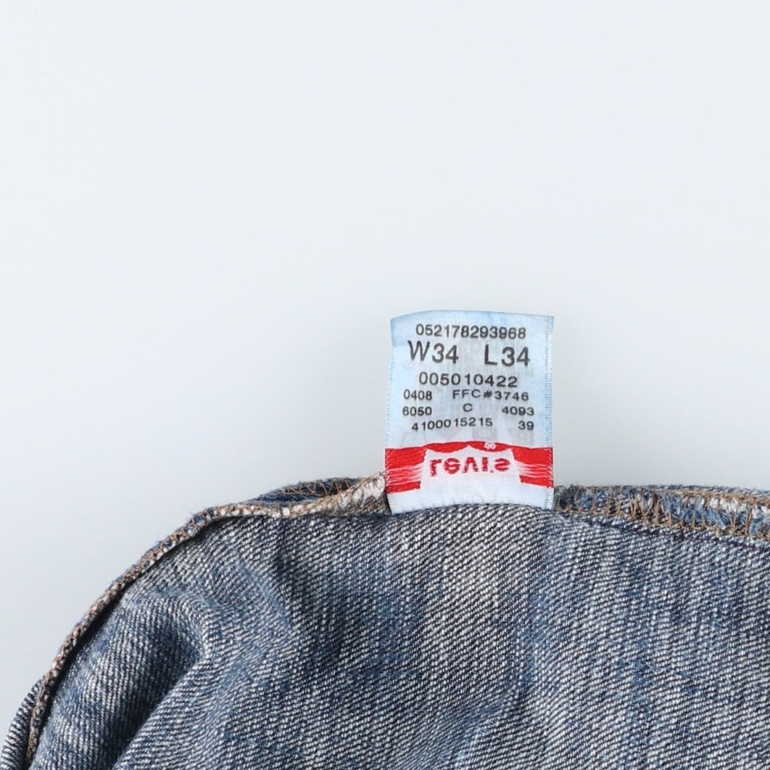 Levi's 501 Straight Leg Button-Fly Denim Pants, Men's, Size W35 cotton blue type Vintage Second Hand