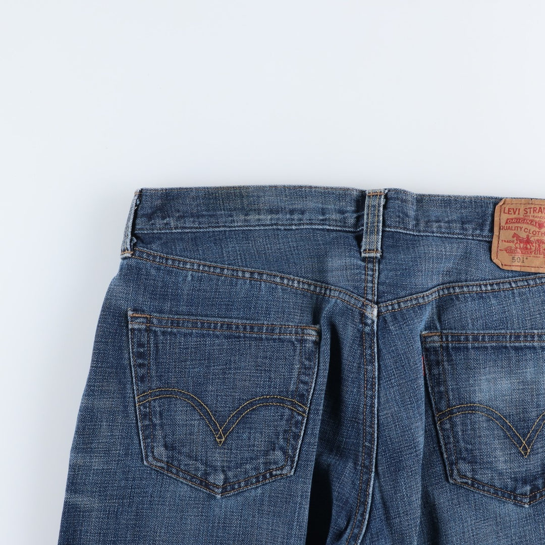 Levi's 501 Straight Leg Button-Fly Denim Pants, Men's, Size W35 cotton blue type Vintage Second Hand
