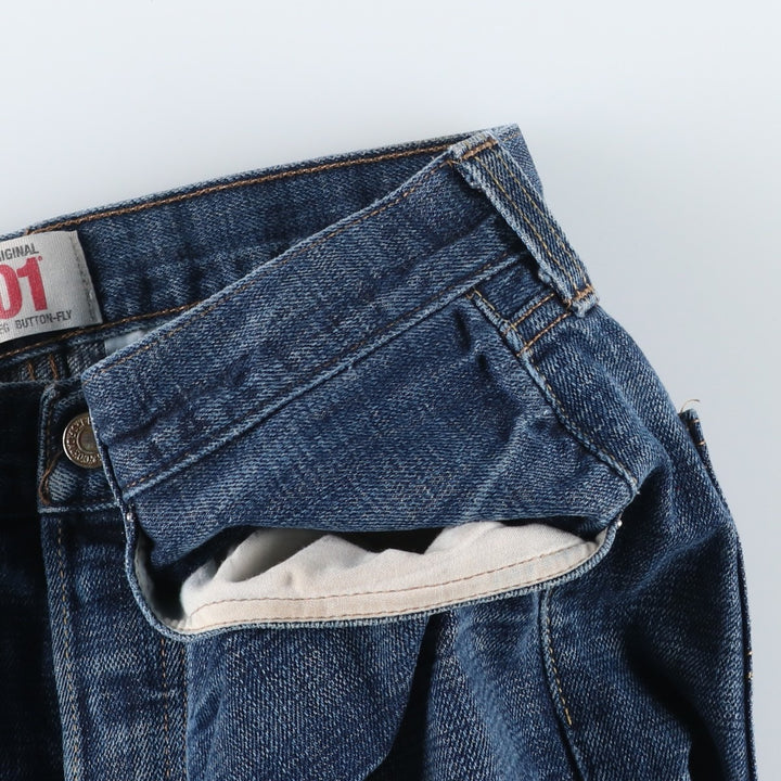 Levi's 501 Straight Leg Button-Fly Denim Pants, Men's, Size W35 cotton blue type Vintage Second Hand