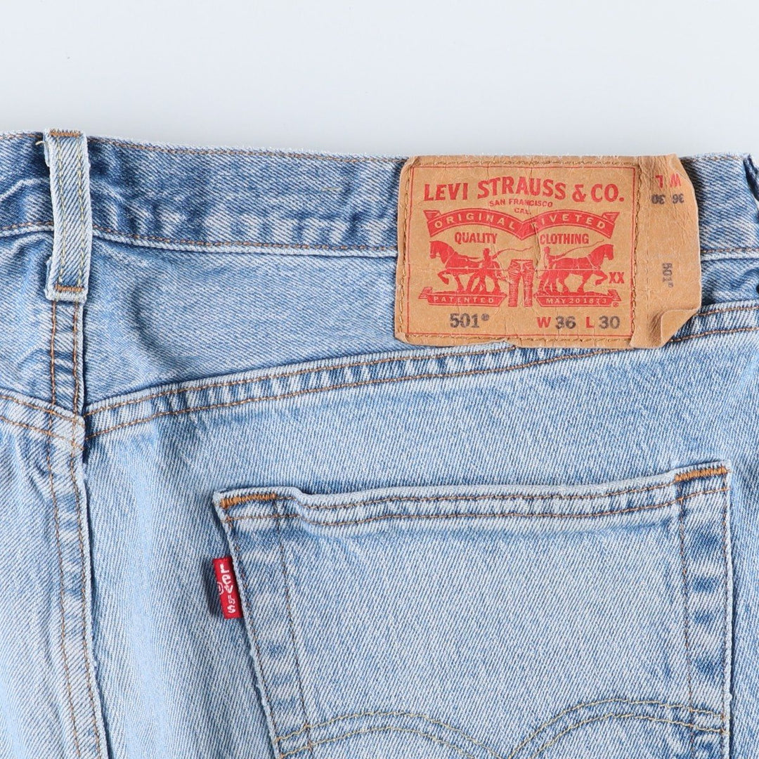 Levi's 501 straight denim pants for men, size W37 cotton blue type Vintage Second Hand