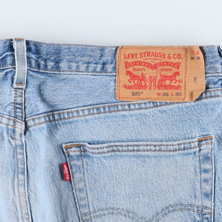 Levi's 501 straight denim pants for men, size W37 cotton blue type Vintage Second Hand