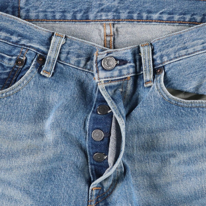 Levi's 501 straight denim pants for men, size W33 cotton blue type Vintage Second Hand
