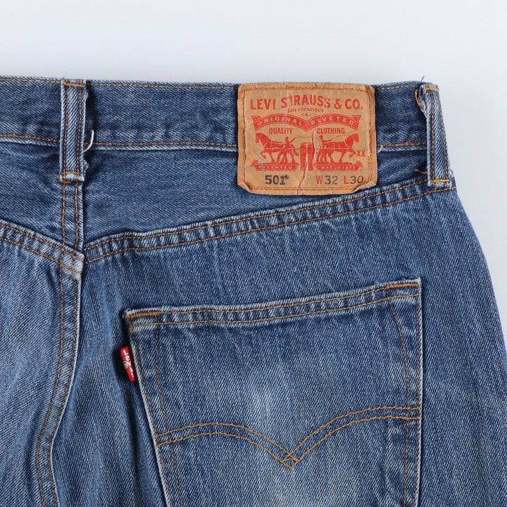 Levi's 501 straight denim pants for men, size W33 unclear blue type Vintage Second Hand