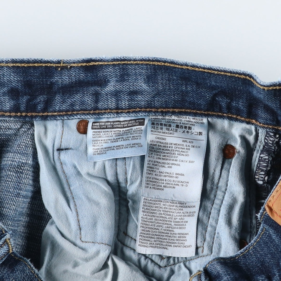 Levi's 501 straight denim pants for men, size W33 cotton blue type Vintage Second Hand