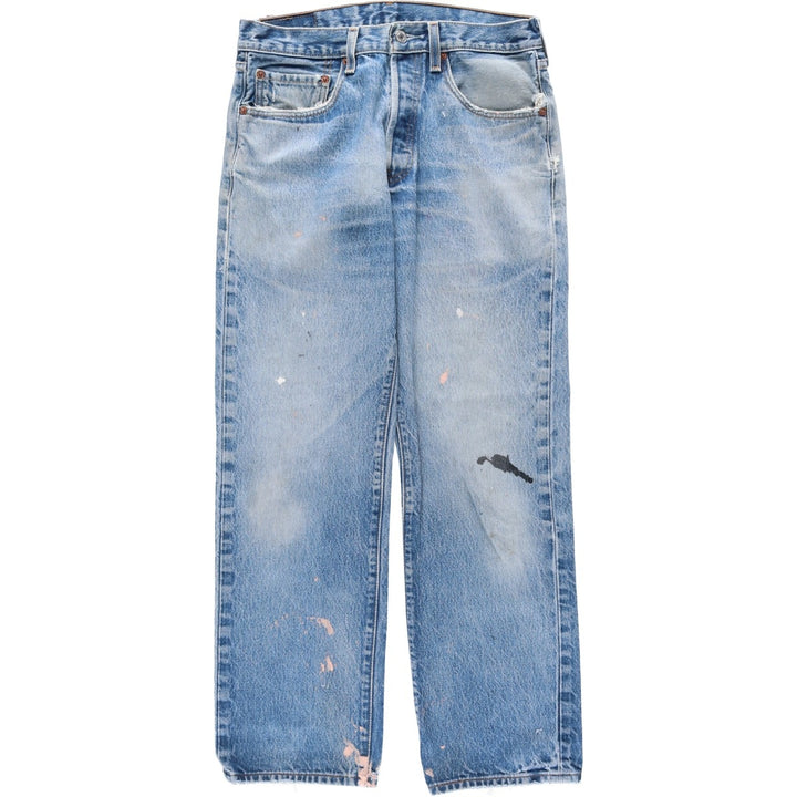 00'S Levi's 501 straight denim pants for men, size w31 cotton blue type Vintage Second Hand