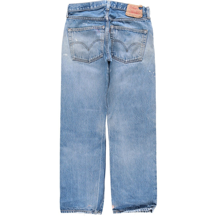 00'S Levi's 501 straight denim pants for men, size w31 cotton blue type Vintage Second Hand