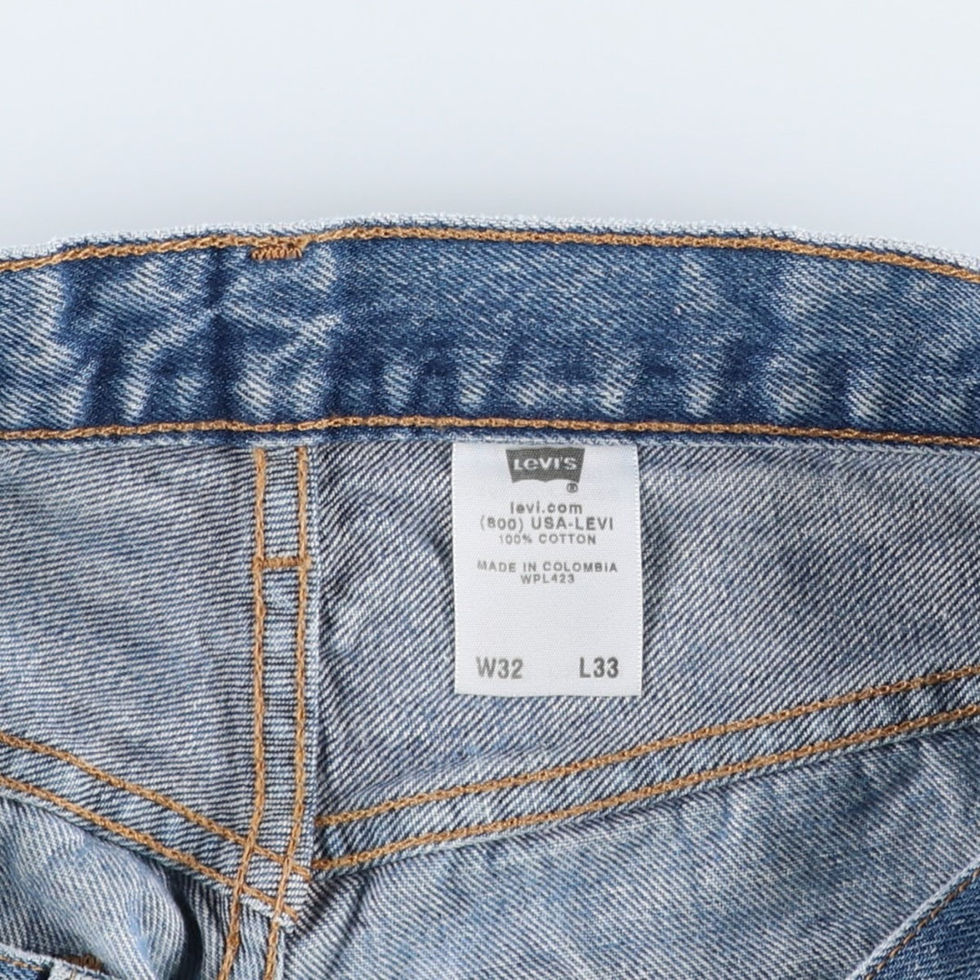 00'S Levi's 501 straight denim pants for men, size w31 cotton blue type Vintage Second Hand