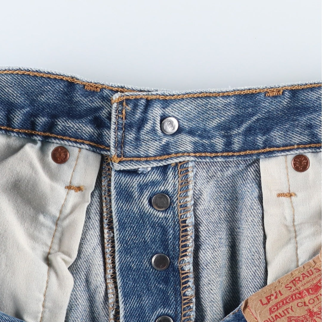 00'S Levi's 501 straight denim pants for men, size w31 cotton blue type Vintage Second Hand