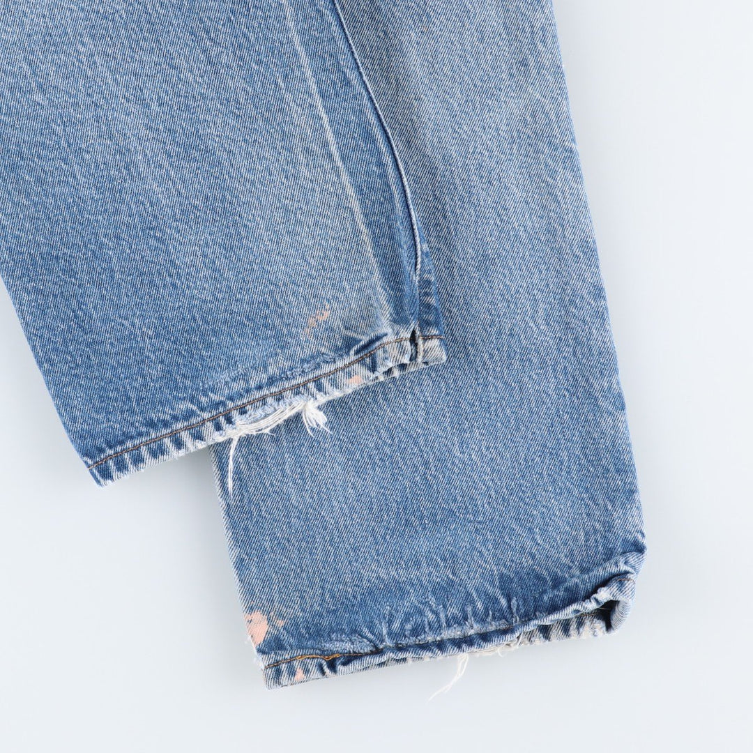 00'S Levi's 501 straight denim pants for men, size w31 cotton blue type Vintage Second Hand