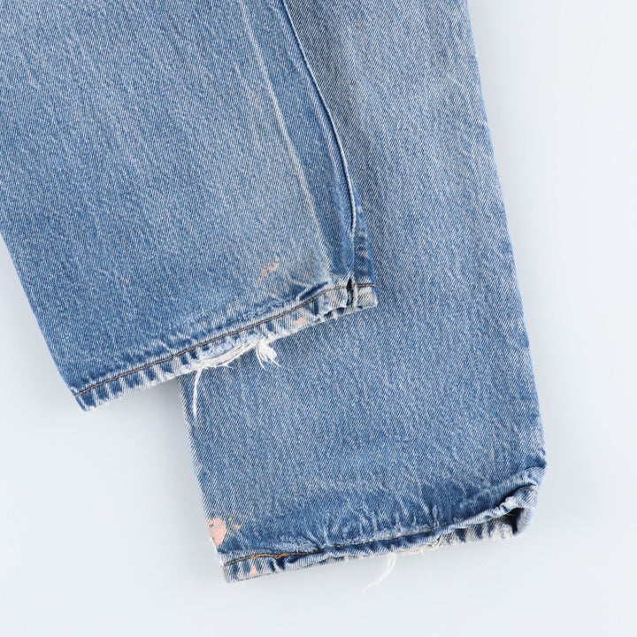 00'S Levi's 501 straight denim pants for men, size w31 cotton blue type Vintage Second Hand