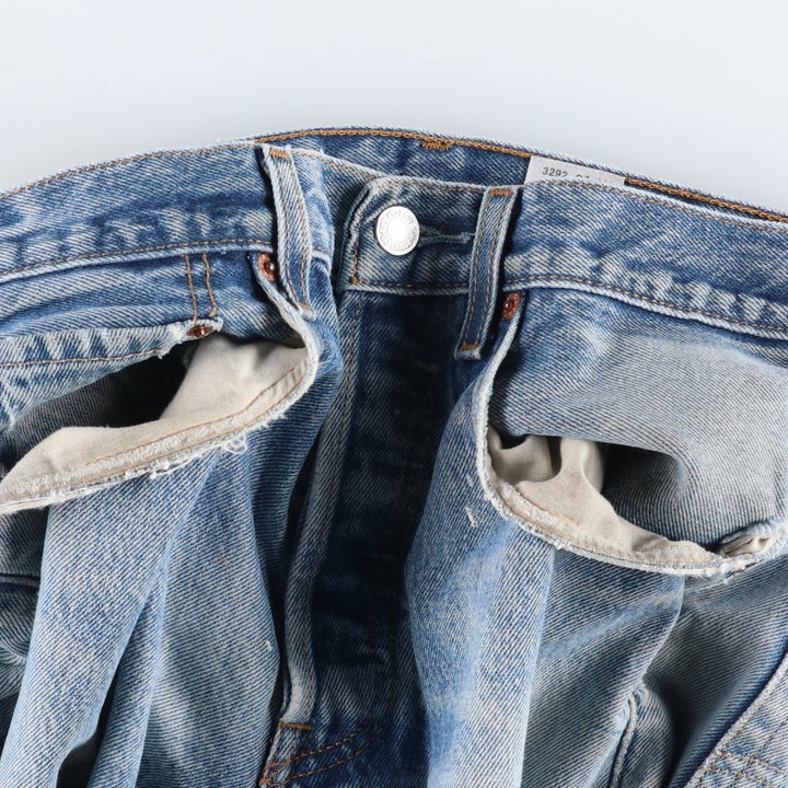 00'S Levi's 501 straight denim pants for men, size w31 cotton blue type Vintage Second Hand