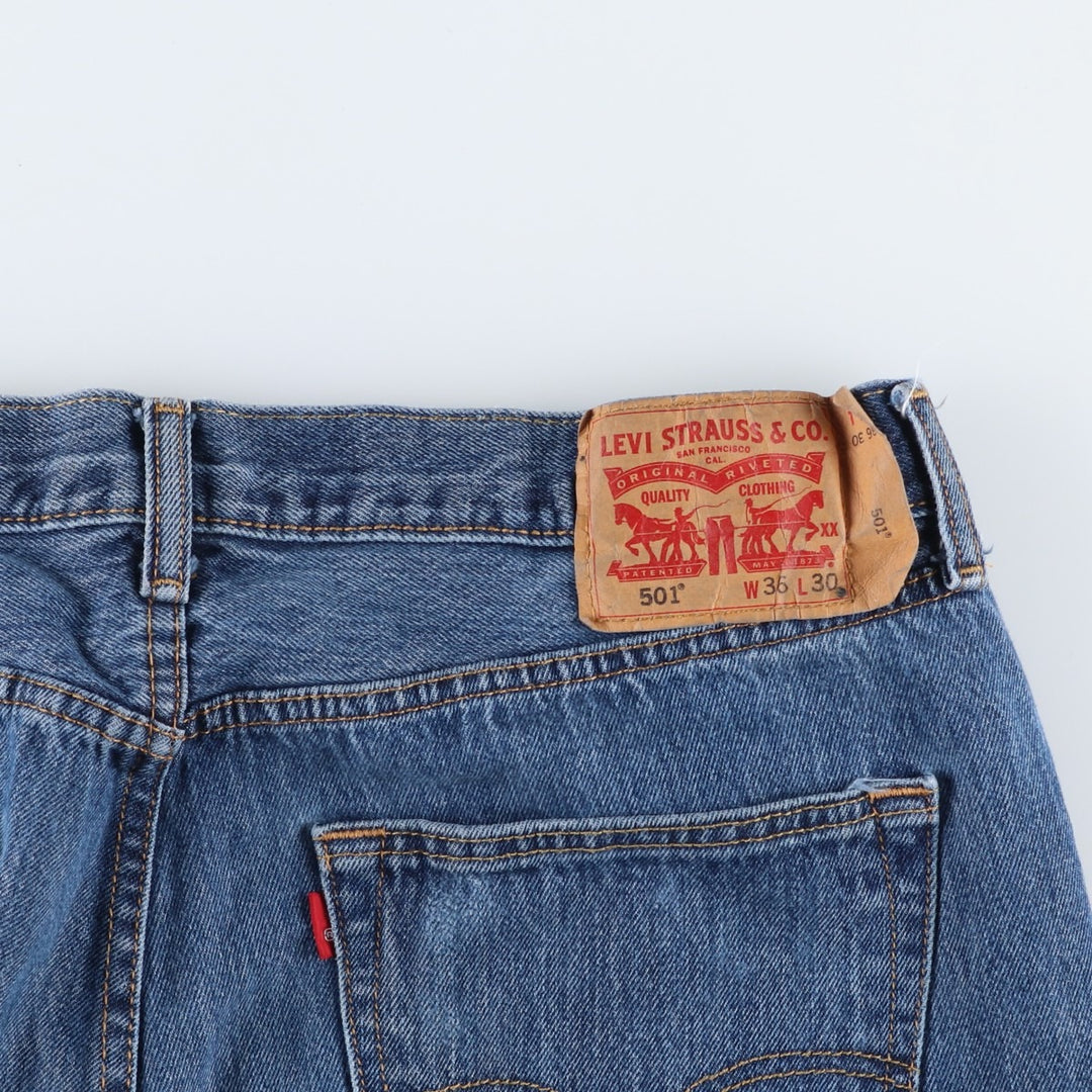 Levi's 501 straight denim pants for men, size W36 cotton blue type Vintage Second Hand