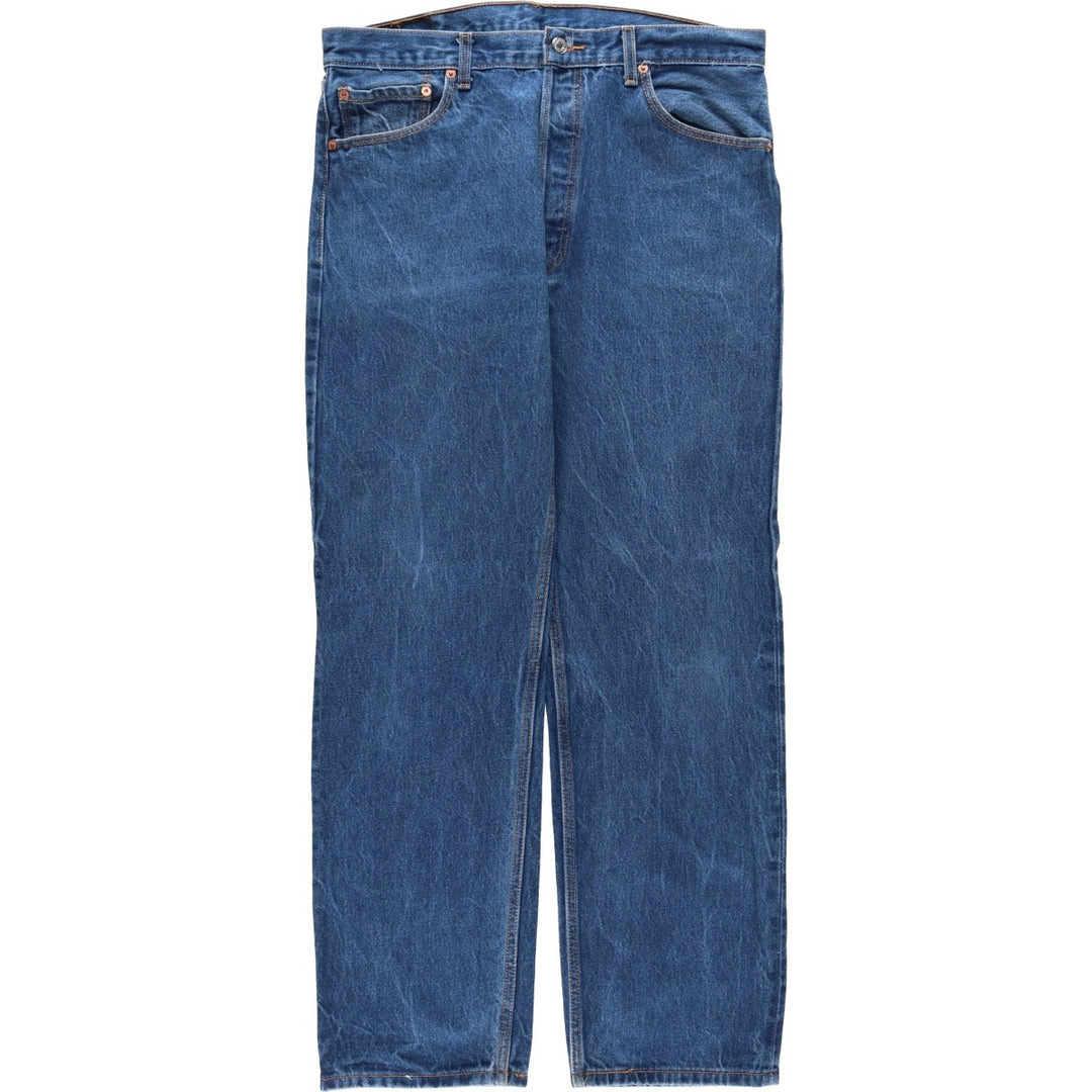 00'S Levi's 501-0000 straight denim pants for men, size w35 cotton blue type Vintage Second Hand