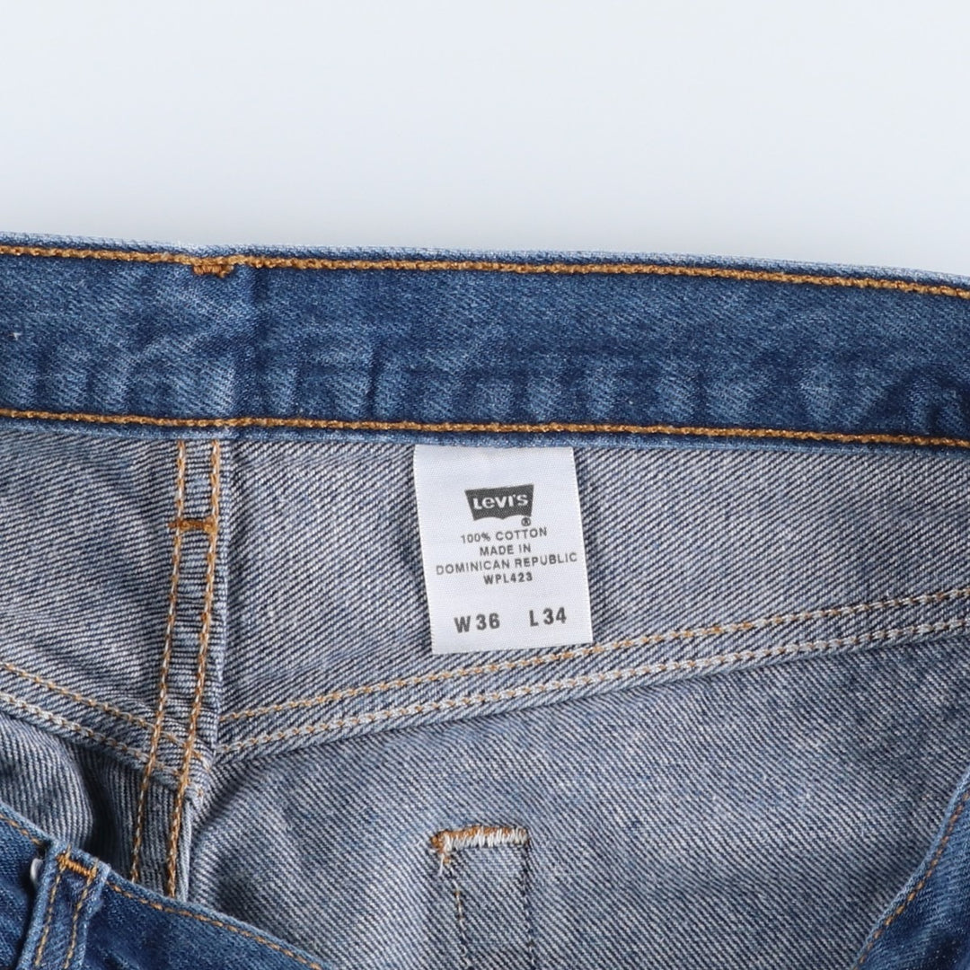 00'S Levi's 501-0000 straight denim pants for men, size w35 cotton blue type Vintage Second Hand