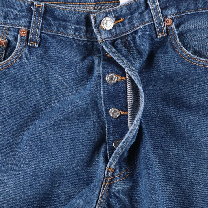 00'S Levi's 501-0000 straight denim pants for men, size w35 cotton blue type Vintage Second Hand