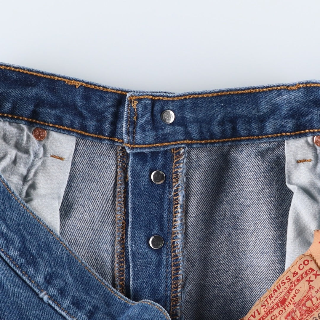 00'S Levi's 501-0000 straight denim pants for men, size w35 cotton blue type Vintage Second Hand